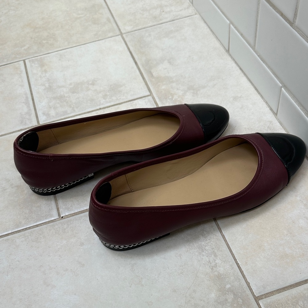 Michael Kors Burgundy and Black Flats